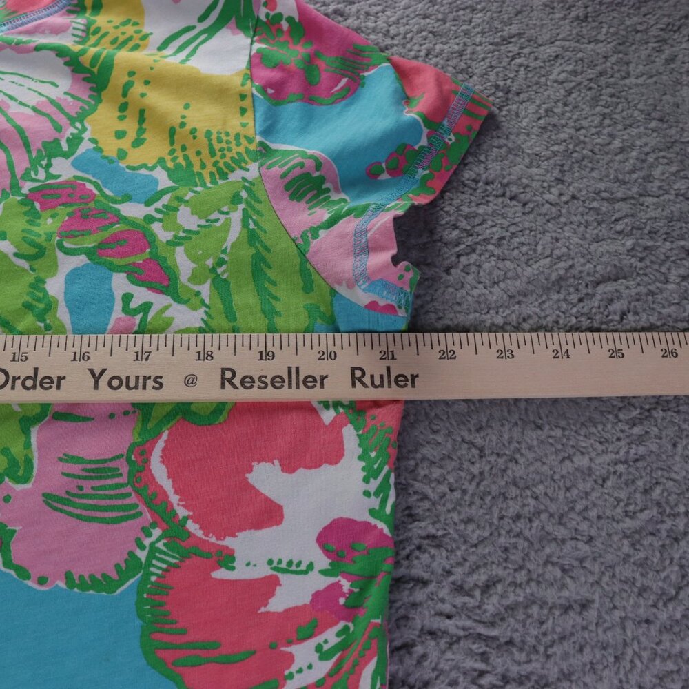 Lilly Pulitzer Britton T-Shirt Dress Womens XL Multicolor Floral Beach Tropical - Picture 9 of 9